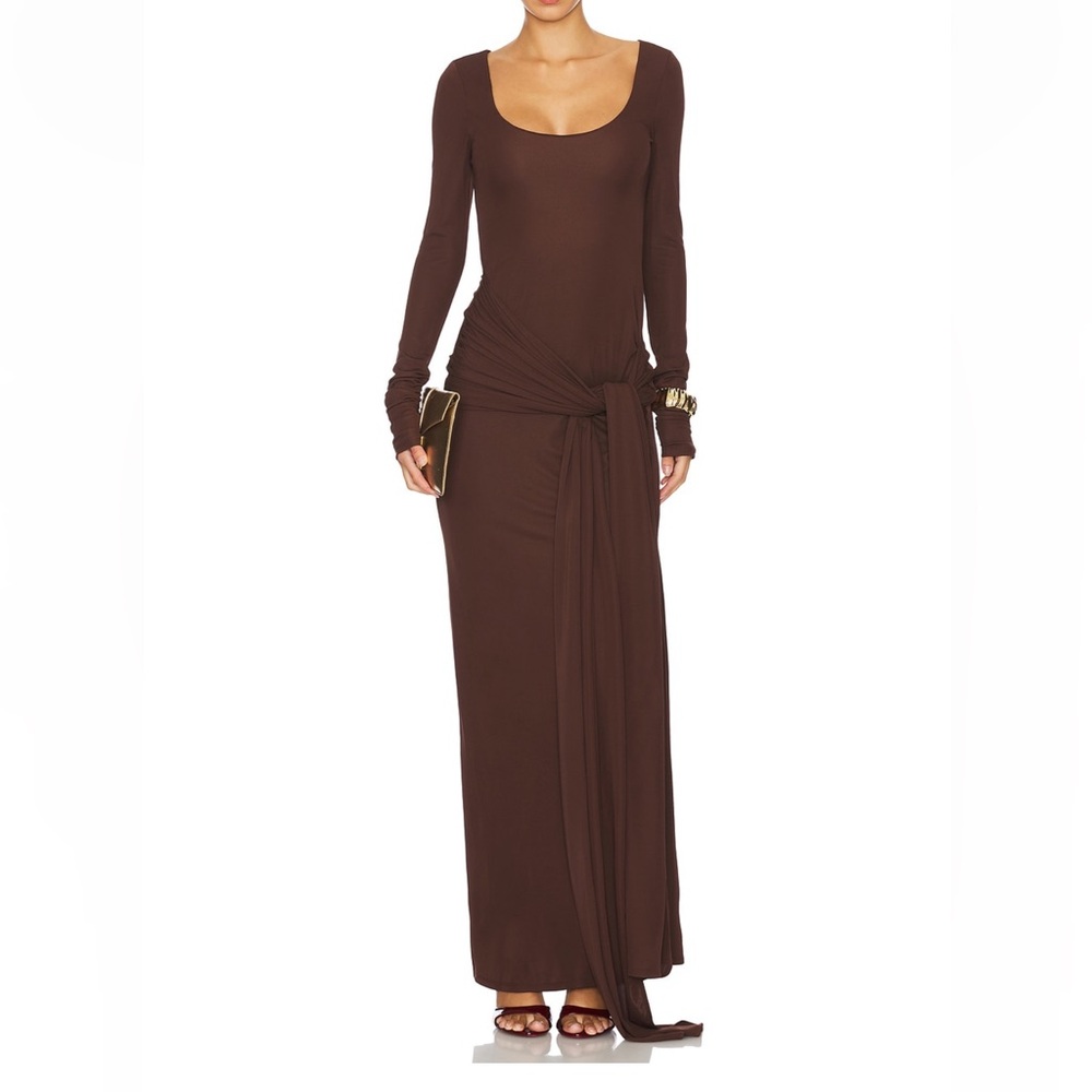 Lovers and Friends-Quinn Gown in chocolate brown